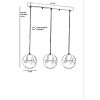 Elegant Gold Chandelier, Adjustable Height, Metal Body with Antique Coating, 15 cm Cap Diameter, 55 cm Base Plate | E27 Socket, Max 40W | Perfect for Modern Spaces
