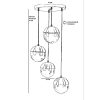 Elegant Gold & White Chandelier, Adjustable Height, Metal Body, Antique Coated Finish, 70 cm Tall, E27 Socket, Perfect for Modern Spaces, 15 cm Cap Diameter