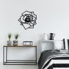 Modern Black Wall Lamp, MDF Body & Iron Cap, 40 x 12 x 40 cm | E27 Socket, Max 40W, IP20 | Stylish Floral Design, Perfect for Home Decor