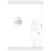 Modern Black Wall Lamp, MDF Body & Iron Cap, 40 x 12 x 40 cm | E27 Socket, Max 40W, IP20 | Stylish Floral Design, Perfect for Home Decor