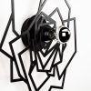 Modern Black Wall Lamp, MDF Body & Iron Cap, 40 x 12 x 40 cm | E27 Socket, Max 40W, IP20 | Stylish Floral Design, Perfect for Home Decor