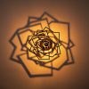 Modern Black Wall Lamp, MDF Body & Iron Cap, 40 x 12 x 40 cm | E27 Socket, Max 40W, IP20 | Stylish Floral Design, Perfect for Home Decor