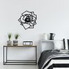 Modern Black Wall Lamp, MDF Body & Iron Cap, 40 x 12 x 40 cm | E27 Socket, Max 40W, IP20 | Stylish Floral Design, Perfect for Home Decor
