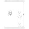 Modern Black Wall Lamp, MDF Body with Iron Cap, 35 x 12 x 50 cm | E27 Socket, Max 40W, IP20 | Stylish & Functional Lighting for Home Decor