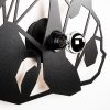 Modern Black Wall Lamp, MDF Body, 52 x 12 x 32 cm, E27 Socket Max 40W, IP20, Pluggable, Stylish Design for Kids & Nature Lovers, Laser-Cut Finish