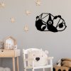 Modern Black Wall Lamp, MDF Body, 52 x 12 x 32 cm, E27 Socket Max 40W, IP20, Pluggable, Stylish Design for Kids & Nature Lovers, Laser-Cut Finish