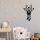 Modern Black Wall Lamp, MDF Body, 35 x 12 x 54 cm, E27 Socket (Max 40W), IP20, Pluggable, Stylish Design for Kids & Nature Lovers, Protected Packaging
