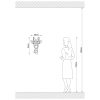 Modern Black Wall Lamp, MDF Body, 35 x 12 x 54 cm, E27 Socket (Max 40W), IP20, Pluggable, Stylish Design for Kids & Nature Lovers, Protected Packaging