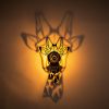 Modern Black Wall Lamp, MDF Body, 35 x 12 x 54 cm, E27 Socket (Max 40W), IP20, Pluggable, Stylish Design for Kids & Nature Lovers, Protected Packaging