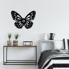 Modern Black Wall Lamp, MDF Body, 52 x 12 x 38 cm, E27 Socket Max 40W, IP20, Pluggable, Stylish Design for Kids & Nature Lovers, Laser-Cut Finish