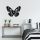 Modern Black Wall Lamp, MDF Body, 52 x 12 x 38 cm, E27 Socket Max 40W, IP20, Pluggable, Stylish Design for Kids & Nature Lovers, Laser-Cut Finish