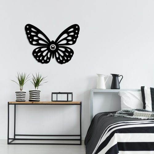 Modern Black Wall Lamp, MDF Body, 52 x 12 x 38 cm, E27 Socket Max 40W, IP20, Pluggable, Stylish Design for Kids & Nature Lovers, Laser-Cut Finish