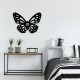 Modern Black Wall Lamp, MDF Body, 52 x 12 x 38 cm, E27 Socket Max 40W, IP20, Pluggable, Stylish Design for Kids & Nature Lovers, Laser-Cut Finish