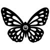 Modern Black Wall Lamp, MDF Body, 52 x 12 x 38 cm, E27 Socket Max 40W, IP20, Pluggable, Stylish Design for Kids & Nature Lovers, Laser-Cut Finish