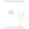 Modern Black Wall Lamp, MDF Body, 52 x 12 x 38 cm, E27 Socket Max 40W, IP20, Pluggable, Stylish Design for Kids & Nature Lovers, Laser-Cut Finish