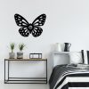 Modern Black Wall Lamp, MDF Body, 52 x 12 x 38 cm, E27 Socket Max 40W, IP20, Pluggable, Stylish Design for Kids & Nature Lovers, Laser-Cut Finish