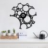 Stylish Black Wall Lamp, MDF Body & Iron Cap, 50 x 12 x 50 cm | E27 Socket, Max 40W | IP20, Pluggable, Laser-Cut Design, Elegant & Modern