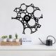 Stylish Black Wall Lamp, MDF Body & Iron Cap, 50 x 12 x 50 cm | E27 Socket, Max 40W | IP20, Pluggable, Laser-Cut Design, Elegant & Modern