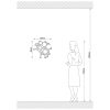 Stylish Black Wall Lamp, MDF Body & Iron Cap, 50 x 12 x 50 cm | E27 Socket, Max 40W | IP20, Pluggable, Laser-Cut Design, Elegant & Modern