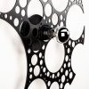 Stylish Black Wall Lamp, MDF Body & Iron Cap, 50 x 12 x 50 cm | E27 Socket, Max 40W | IP20, Pluggable, Laser-Cut Design, Elegant & Modern