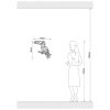 Modern Black Wall Lamp, MDF Body, 49 x 12 x 50 cm, E27 Socket Max 40W, IP20, Pluggable, Stylish Design for Home & Office, Laser-Cut Finish