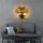 Stylish Black Wall Lamp, 52 x 49 x 9 cm | 100% Metal, 40W, IP20, 200 cm Cable | On/Off Switch, Pluggable | Perfect for Modern Home Decor