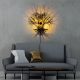 Stylish Black Wall Lamp, 52 x 49 x 9 cm | 100% Metal, 40W, IP20, 200 cm Cable | On/Off Switch, Pluggable | Perfect for Modern Home Decor