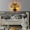 Stylish Black Wall Lamp, 52 x 49 x 9 cm | 100% Metal, 40W, IP20, 200 cm Cable | On/Off Switch, Pluggable | Perfect for Modern Home Decor