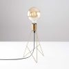 Glamorous Gold Table Lamp, Metal Body, 21 x 21 cm, Height: 35 cm, E27 Socket Max 40W, 150 cm Cable, Elegant Design for Modern Spaces, IP20 Rated.