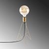 Glamorous Gold Table Lamp, Metal Body, 21 x 21 cm, Height: 35 cm, E27 Socket Max 40W, 150 cm Cable, Elegant Design for Modern Spaces, IP20 Rated.