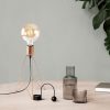 Glamorous Copper Table Lamp, 21 x 21 cm, Height 35 cm | Metal Body, E27 Socket Max 40W, 150 cm Cable | Elegant Lighting for Modern Spaces