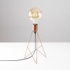 Glamorous Copper Table Lamp, 21 x 21 cm, Height 35 cm | Metal Body, E27 Socket Max 40W, 150 cm Cable | Elegant Lighting for Modern Spaces