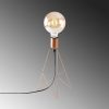Glamorous Copper Table Lamp, 21 x 21 cm, Height 35 cm | Metal Body, E27 Socket Max 40W, 150 cm Cable | Elegant Lighting for Modern Spaces