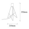 Glamorous Copper Table Lamp, 21 x 21 cm, Height 35 cm | Metal Body, E27 Socket Max 40W, 150 cm Cable | Elegant Lighting for Modern Spaces