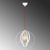 Scandinavian Chandelier, White Iron Body, 35 cm Diameter, 131 cm Height, Adjustable, E27 Max 40W, Elegant Lighting for Modern Spaces, IP20 Rated