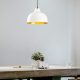 Scandinavian Chandelier, Gold Iron Body, 31 x 31 cm, Height 120 cm, E27 Socket Max 40W, 90 cm Cable | Elegant Lighting for Modern Spaces