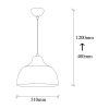 Scandinavian Chandelier, Gold Iron Body, 31 x 31 cm, Height 120 cm, E27 Socket Max 40W, 90 cm Cable | Elegant Lighting for Modern Spaces