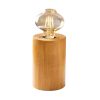 Elegant Wooden Table Lamp, 10 x 10 cm, Height 15 cm | E27 Socket, Max 40W, 150 cm Cable | Solid Color, Country Style, Perfect for Home Decor