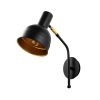 Industrial Scandinavian Wall Lamp, Black Metal Body, 17 x 37 cm, Height 40 cm, E27 Max 40W, Stylish & Functional Lighting for Modern Spaces