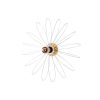 Elegant Flower Design Wall Lamp, White Metal Body, 58 x 12 x 58 cm | E27 Socket, Max 40W | Stylish Lighting for Modern Home Decor, IP20 Rated