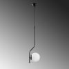 Elegant Black Chandelier, Adjustable Height 70-100 cm, Metal Body with Glass Cap, Ø15 cm, E27 Socket, Perfect for Modern Home Decor, IP20
