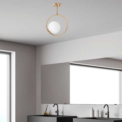 Elegant Gold Chandelier, Metal Body, 26 x 15 x 39 cm | E27 Socket, Max 40W | Non-Adjustable Height, Stylish Lighting for Home & Office Decor