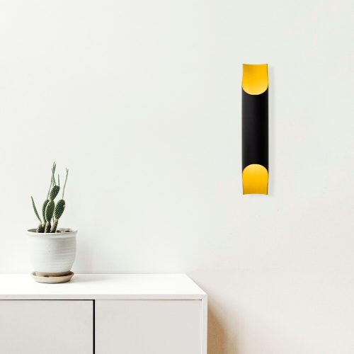 Industrial Wall Lamp, Black Metal Body, 8 cm Diameter x 40 cm Height | E27 Socket, Max 40W | Stylish Lighting for Hotel & Modern Spaces