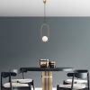 Elegant Gold Chandelier, Adjustable Height 66-146 cm, Metal Body with Glass Cap, Ø15 cm, E27 Socket, 90 cm Cable, Perfect for Modern Spaces, IP20