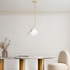 Elegant Gold Chandelier, Metal Body, 76 cm Height, 15 cm Glass Cap, Ø10 cm Base Plate, E27 Socket (Max 40W), Stylish Lighting for Modern Spaces