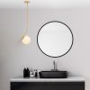 Elegant Gold Chandelier, Metal Body, 76 cm Height, 15 cm Glass Cap, Ø10 cm Base Plate, E27 Socket (Max 40W), Stylish Lighting for Modern Spaces