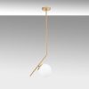 Elegant Gold Chandelier, Metal Body, 76 cm Height, 15 cm Glass Cap, Ø10 cm Base Plate, E27 Socket (Max 40W), Stylish Lighting for Modern Spaces