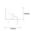 Industrial Black Wall Lamp, Metal Body, 50 x 21 x 16 cm | E27 Socket, Max 40W | Pluggable, IP20 | Stylish Lighting for Modern Spaces