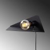 Industrial Black Wall Lamp, Metal Body, 50 x 21 x 16 cm | E27 Socket, Max 40W | Pluggable, IP20 | Stylish Lighting for Modern Spaces
