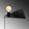 Industrial Black Wall Lamp, Metal Body, 50 x 21 x 16 cm | E27 Socket, Max 40W | Pluggable, IP20 | Stylish Lighting for Modern Spaces